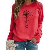 Stars Print Sweatshirts Women Long Sleeve Top Autumn New Sweatshirt Casual Female Loose Hoodies Datura Letter Pullover Thin