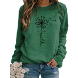Stars Print Sweatshirts Women Long Sleeve Top Autumn New Sweatshirt Casual Female Loose Hoodies Datura Letter Pullover Thin